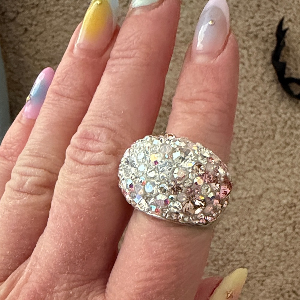 Swarovski Silver and Crystal Statement Ring